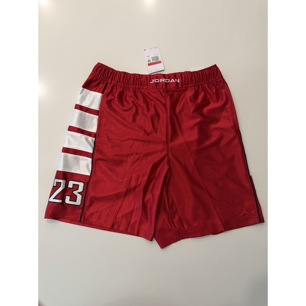 Jordan Brooklyn Cat Scratch Shorts‎ Gym Red White HV0560-687 Mens Large NWT